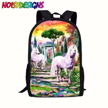 

Rainbow Unicorn Backpack laptop Student supplies Satchel Junior Printing School Bags Kids Boys Girls Travel Bags Mochila Bolsa