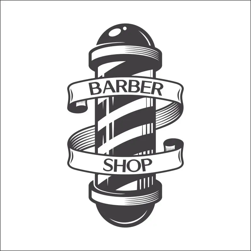 DCTAL hombre Парикмахерская pegatina ESTD Chop хлебная наклейка стрижка pelo Clipper afeitar vinilo Wall Art