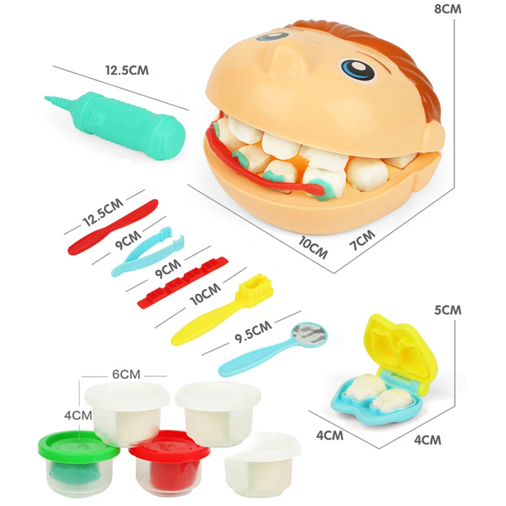 Детские развивающие игрушки набор для детского творчества с пластилином стоматолога грязи ролевые игры подарок на год подарок доктор игрушки