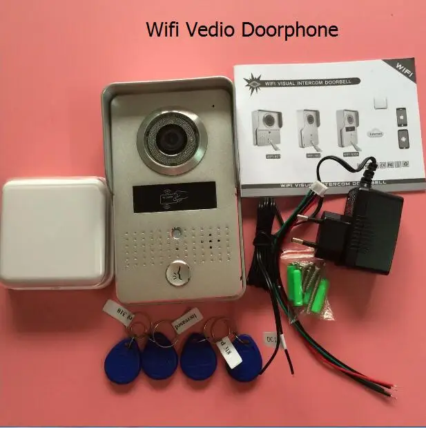 

Wireless Video Door Phone Wifi 3G 4G Doorbell Camera +Indoor Bell+ RFID Keyfobs Wifi Intercom IP door bell camera for Smartphone
