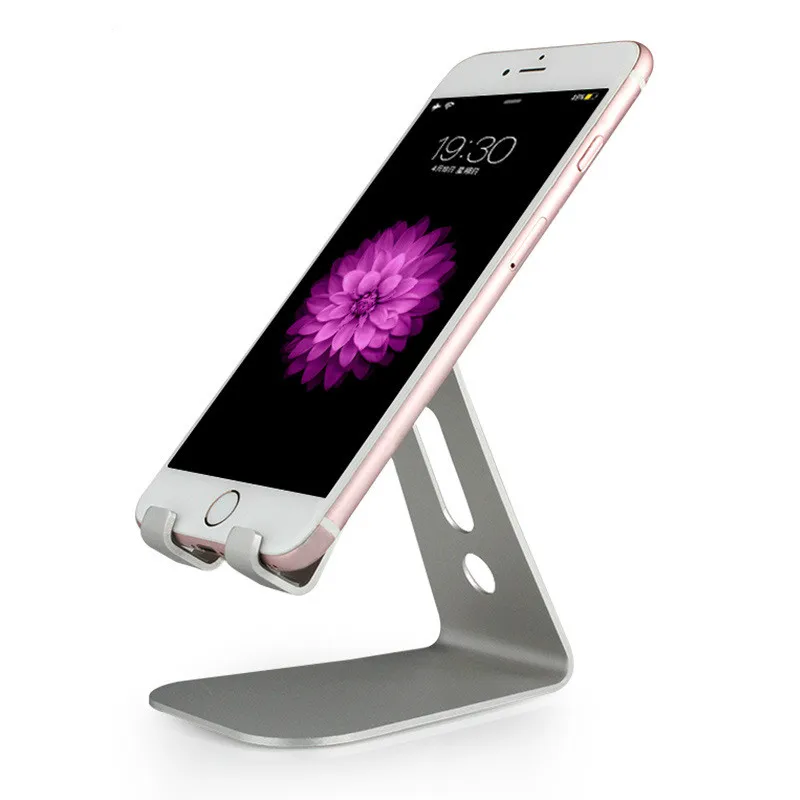 Подставка-держатель для телефона для iPhone Xs X 7 8, подставка для мобильного телефона из алюминиевого сплава для samsung, планшета, ПК, подставка, Настольный держатель для телефона для iPad - Цвет: Gray