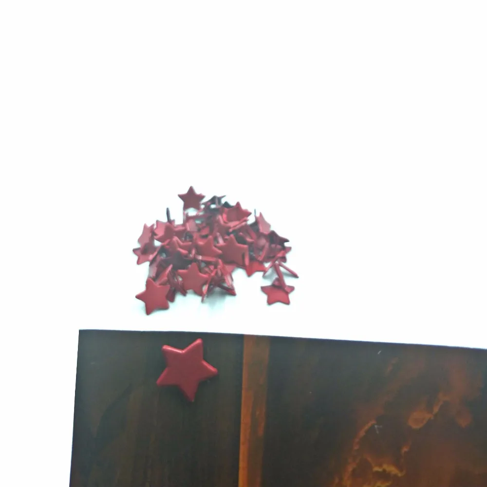 50 шт 13,5*12 мм милые пятиконечные звезды металлические гвозди Brads заклепки застежка украшение подарок бумажные поделки для скрапбукинга в альбом