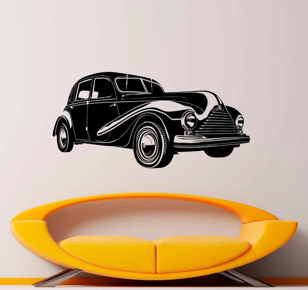 Retro Car Wall Decal Classic Vintage Car Sticker Vinyl Wall Stickers