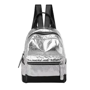 

Mini Backpack Solid Color Women Girls Fashion Backpack Bright Leather Knapsack For Teenage Girls Small Backpack