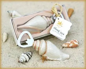 

100 pieces/lot Wedding Gifts of "Shore Memories" Sea Shell Bottle Opener For Beach wedding favors and Party favor Free shiping