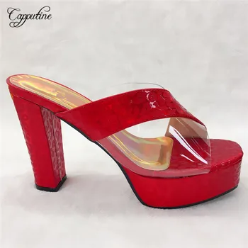 

Beauitufl Red High Heel Pumps Nice Slip-On Shoes For Wedding/Party CFS14