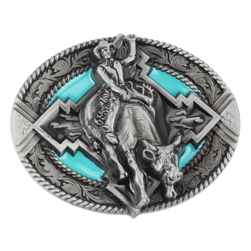 the western belt accessories ride a cow belt pattern metal fashion Jeans accessories Suitable for 3.8 CM width
