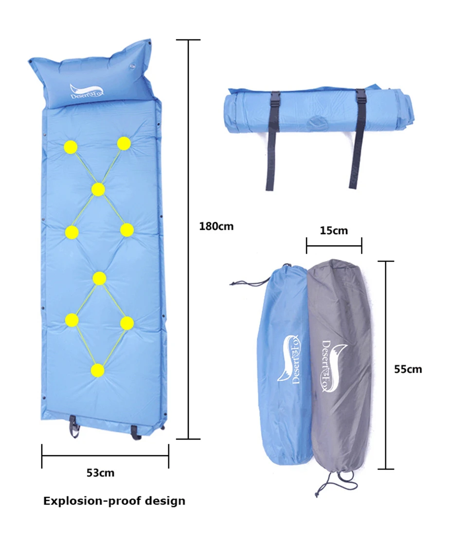 Almofadas de Dormir com Travesseiro Confortável do Colchão de ar da Barraca para Acampar Desert Auto-inflando Inflável Mochila Caminhadas & Fox 1pc 13 High Quality Esporte e Lazer