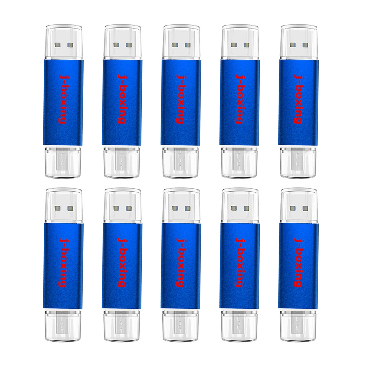 

J-boxing 10PCS USB Flash Drive 8G 16G Pen Drive Android OTG 32G 64G USB Memory Stick Smartphone Pen Drive Dual Port Memory Stick