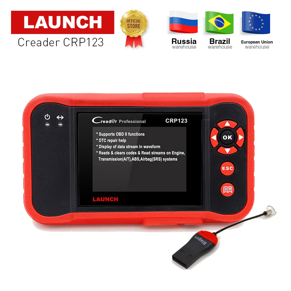 LAUNCH Creader CRP123 Support Engine/ABS/SRS/Transmission Automotive Code Reader Car diagnostic tool CRP 123 Scanner free update LAUNCH Creader CRP123 Support Engine/ABS/SRS/Transmission Automotive Code Reader Car diagnostic tool CRP 123 Scanner free update
