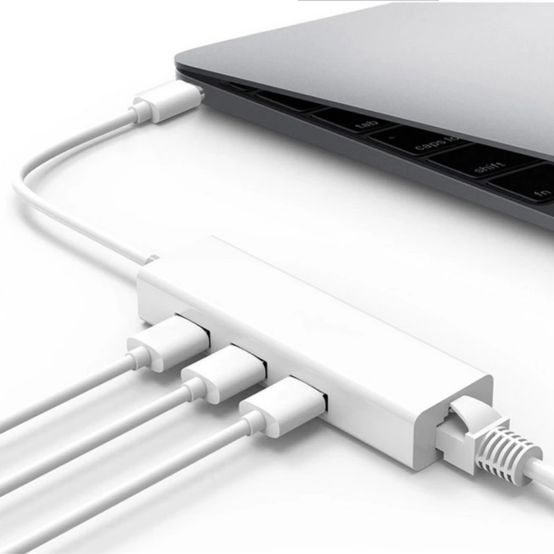 Rankman USB C type C для локальной сети USB 3,1 для Ethernet RJ45 адаптер USB 2,0 3,0 концентратор 100/1000 м для Macbook Chromebook