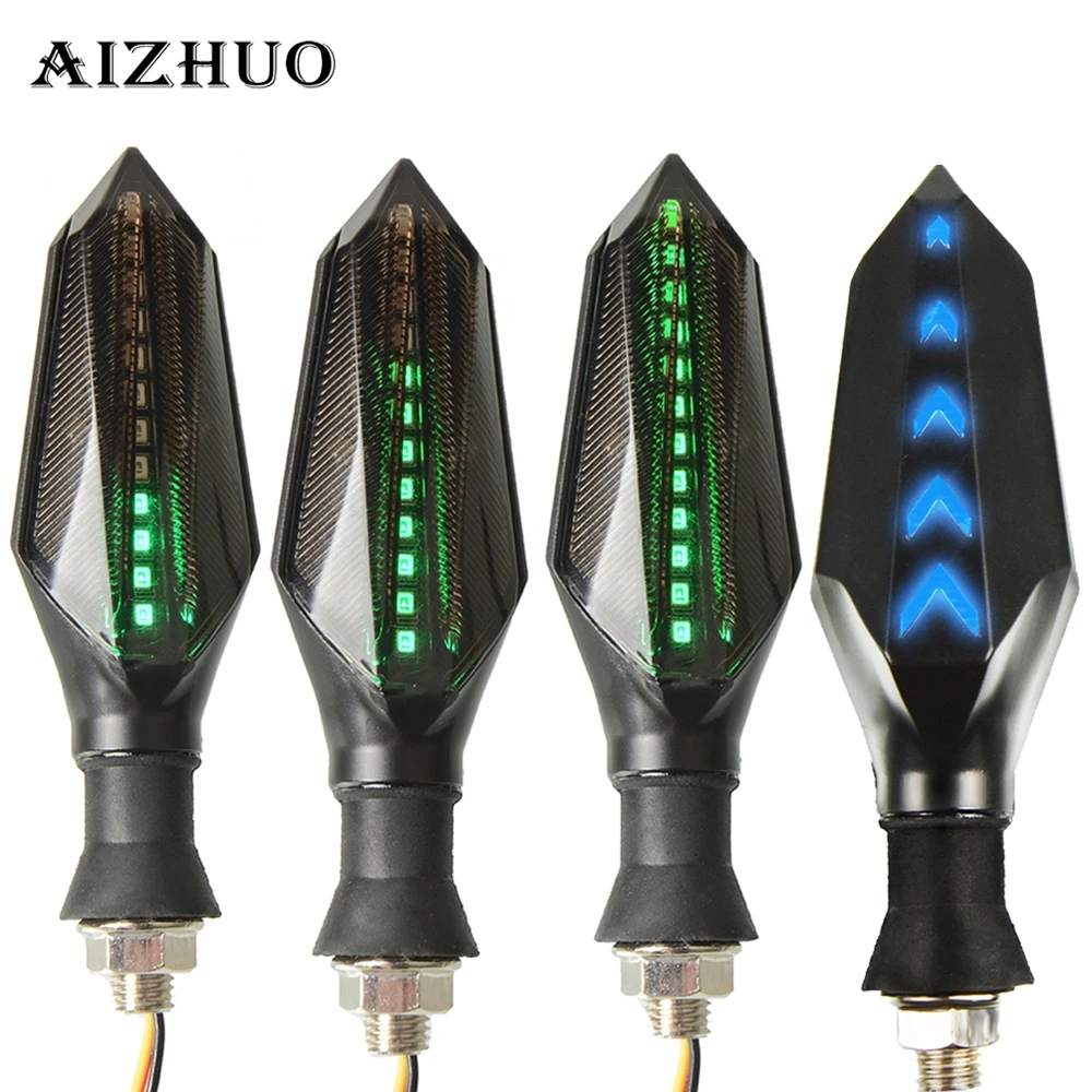 

Motorcycle Signal lights Led Turn Signal Warning Flowing Flashing For Suzuki GSXR DUCATI SCRAMBLER 848 MONSTER 696 796 821 620