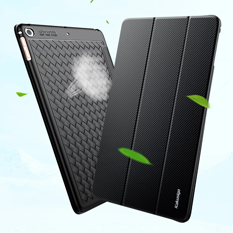 

Smart for Ipad 9.7 Inch 2017 A1822 A1823 Soft Silicon Back + Pu Leather Stand Cover Case for New IPad 9.7 2018 A1893 A1954