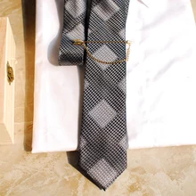 Новая Мужская мужчина ромбовидные тканевый галстук бархатные Свадебные хост Западной Европы вечерние печатных шеи галстук подарок