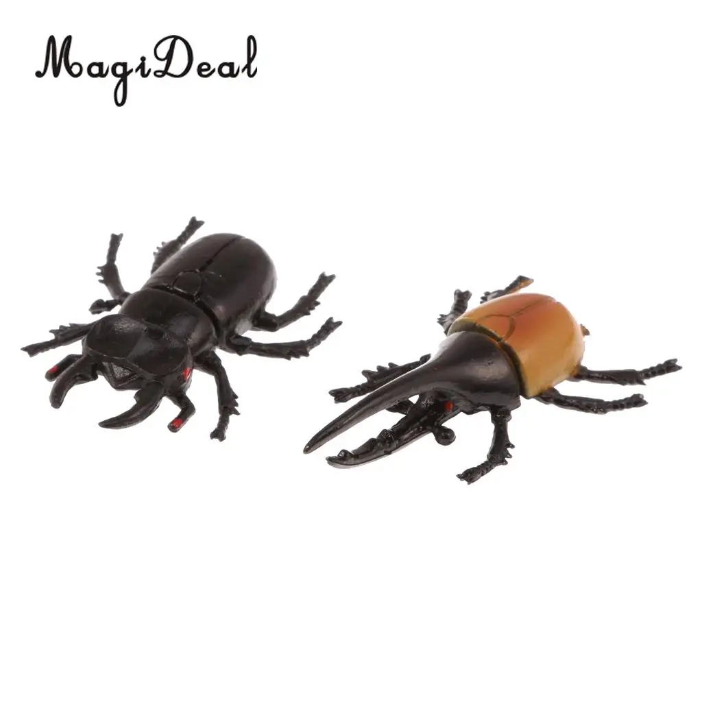 MagiDeal Lot 10 Plastic Vivid Beetles Insect Model Zoo Animal for Kids Party Favor Bag Filler Magic Prop Party Decoration Toy