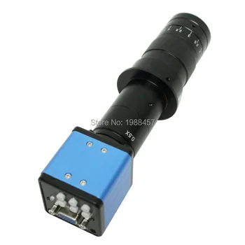 

Free Shipping 2.0MP VGA Outputs Digital Industrial Microscope Camera +10X~180X Adjustable Magnification Zoom C-mount Lens