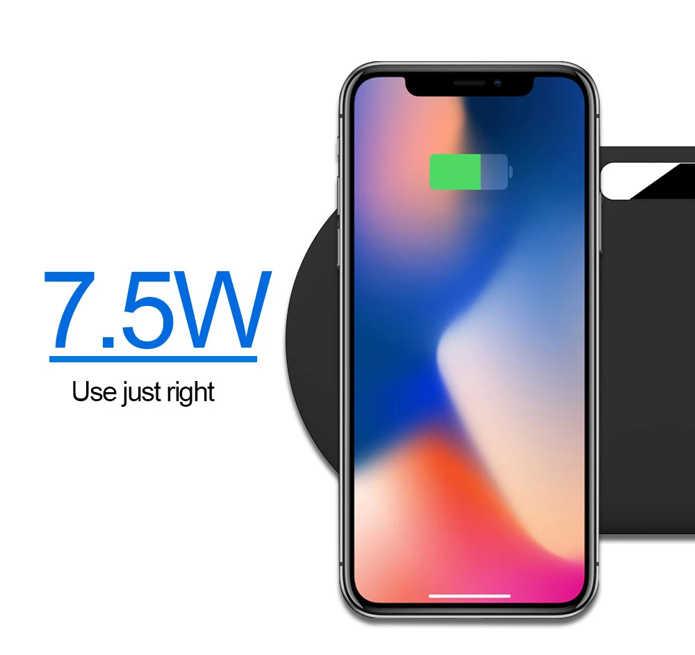 NYFundas 2-in-1 Wireless Charger For iPhone X 8 8 Plus Samsung Galaxy S9 Note 9 S8 S7 Plus S6 Edge Induction Charging Pad QC3.0 (5)