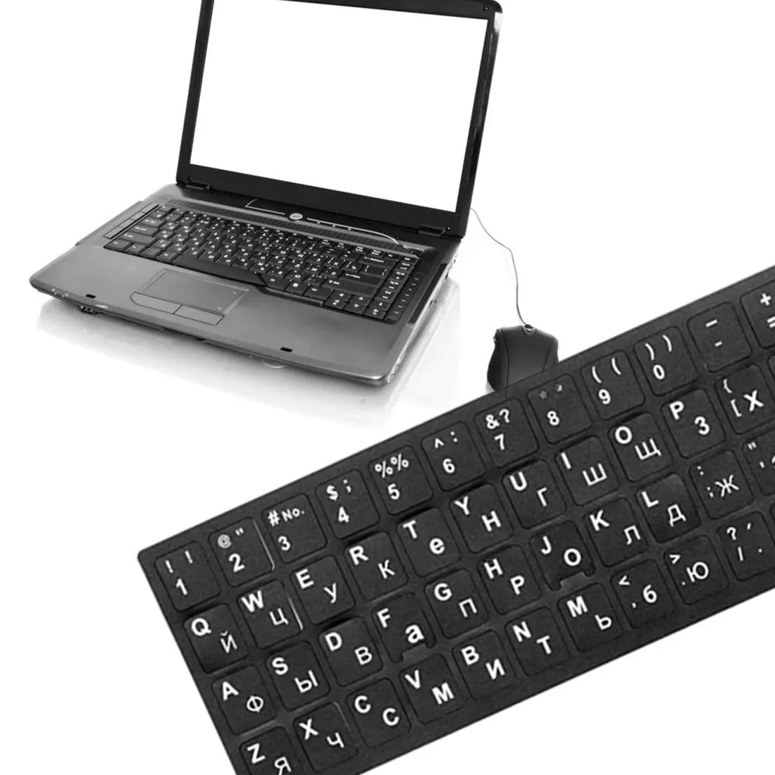 Standard Waterproof Russian Language Keyboard Stickers