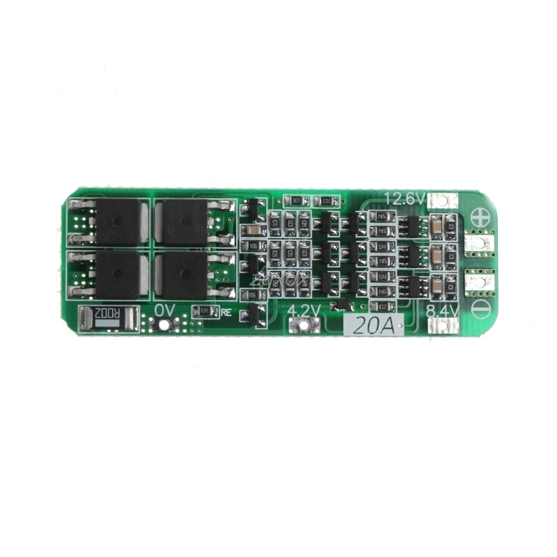 

3S 20A Li-ion Lithium Battery 18650 Charger PCB BMS Protection Board 12.6V Cell 64x20x3.4mm Module