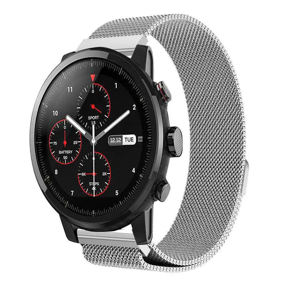 Миланская петля браслет из нержавеющей стали для оригинального Xiaomi Huami Amazfit Stratos 2