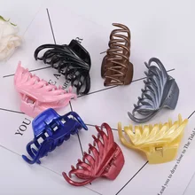 large senior 1Pcs Women Hair Clip Plastic Acrylic senior Hairpins Solid Black Hair Crab Claws Girls Make Washing Accessories senior residences