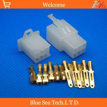 

2.8mm 6 Way/pin Electrical Connector Kits Male and Female socket plug for Motorcycle Car ect.
