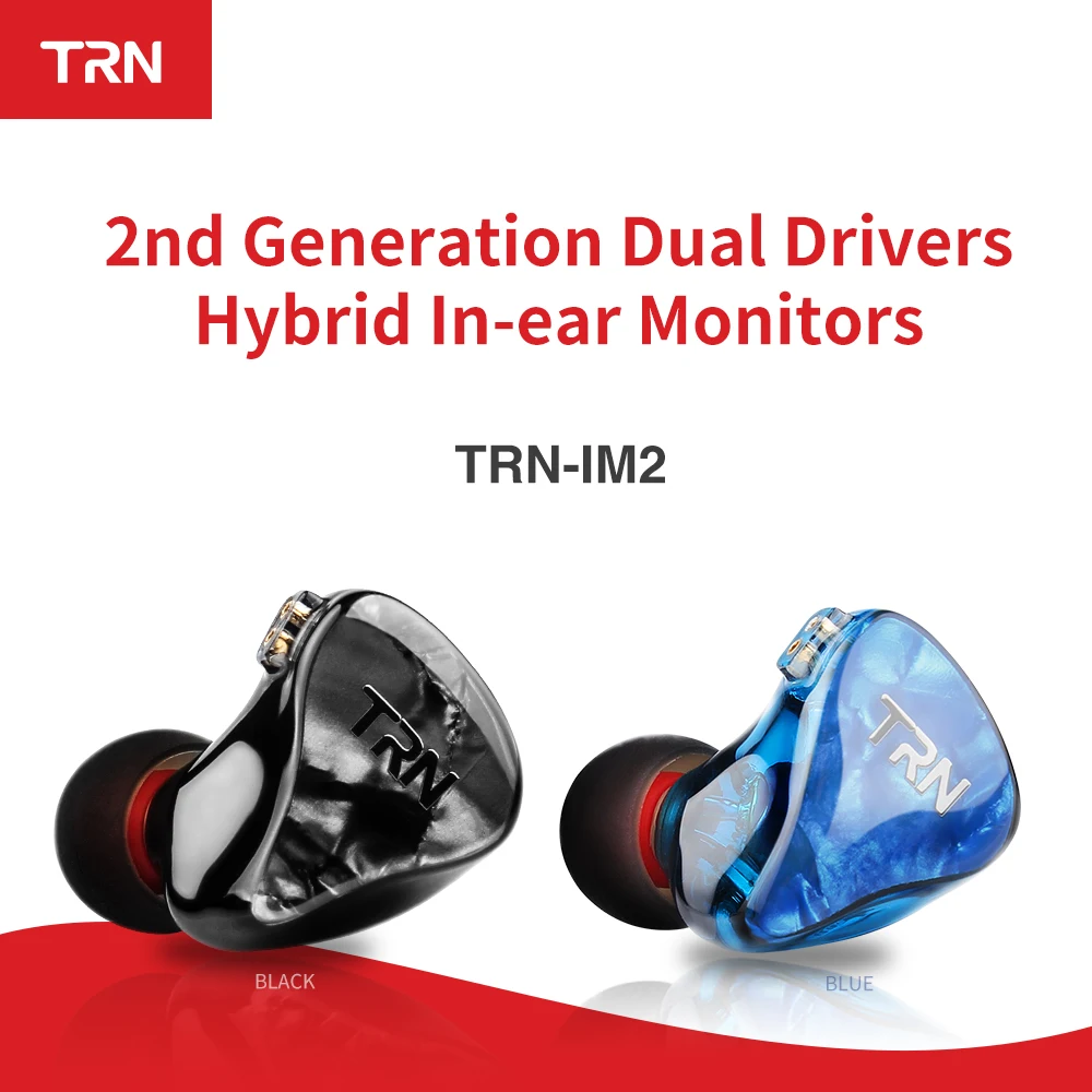 TRN IM2 1BA+ 1DD гибридные наушники контролировать бег спортивные наушники Hi-Fi гарнитура наушники на заказ TRN X6/V80