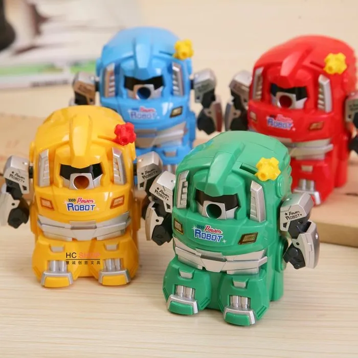 

durable premium cute robot mechanical pencil sharpener good present for children high quality stationery Deli 0729