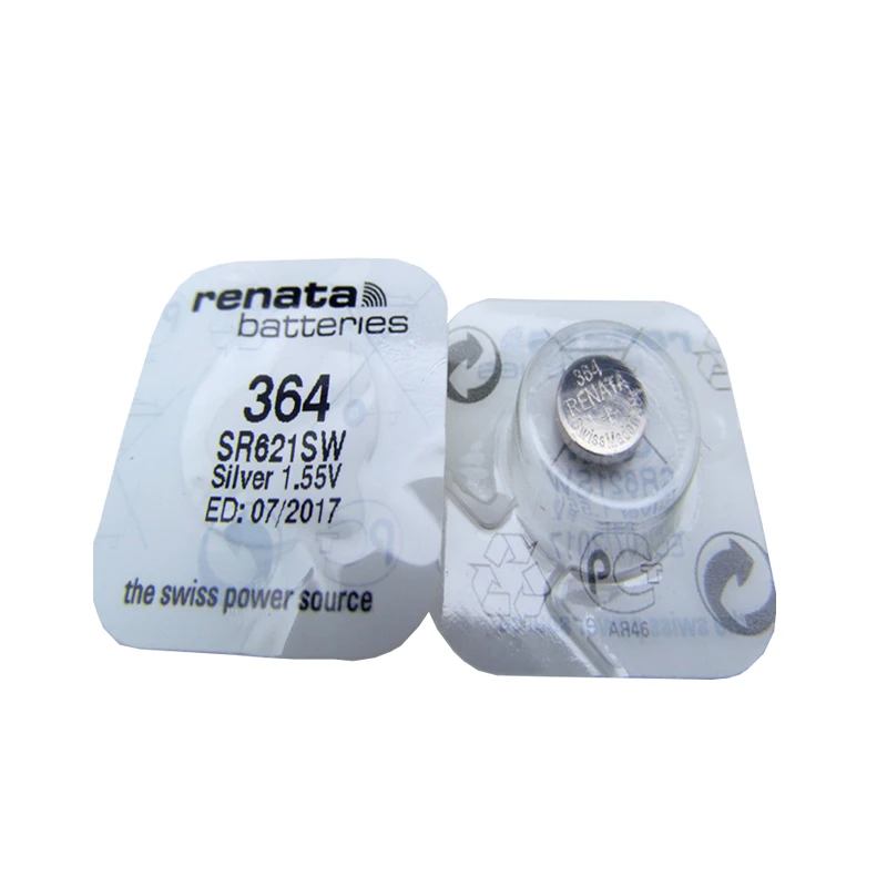 5 шт./лот аккумулятор Renata Swiss 1,55 V для часов оксид серебра 364 SR621SW