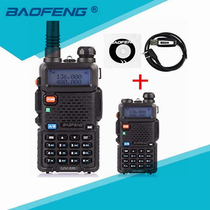 2pcs Uv5r Vox 10 Km Walkie Talkie Pair Two Way Radio Station Car Cb Ham
