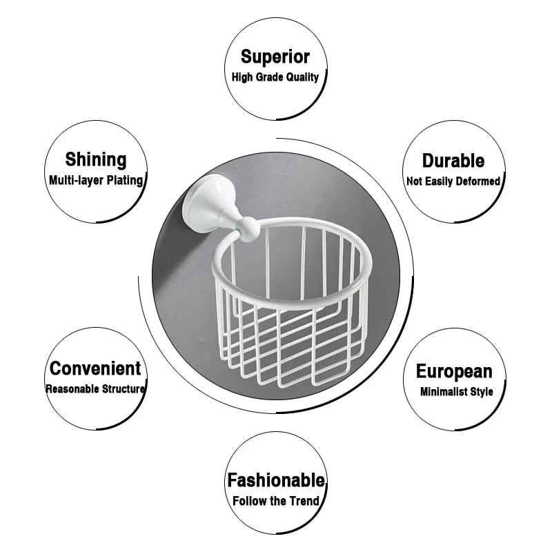 white paper holder basket