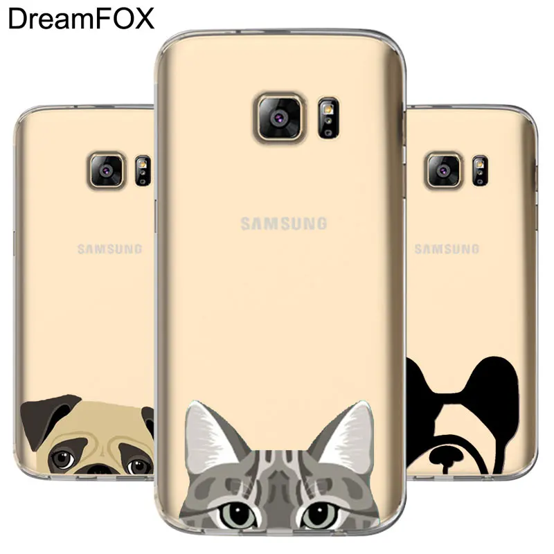 DREAMFOX L053 забавная для кошек собак Мягкий ТПУ силиконовый чехол samsung Galaxy Note S 7 8 9 10 10e