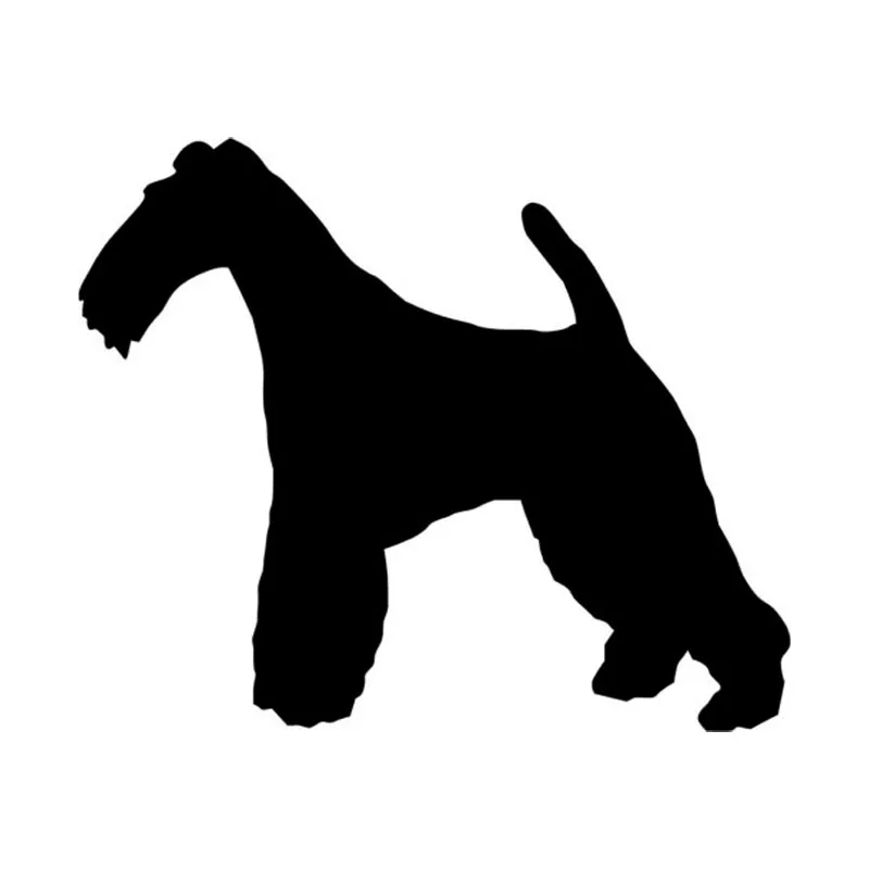 

13.7*11.4CM Wire Fox Terrier Dog Vinyl Decal Lovely Car Stickers Truck Bumper Car Styling Decoration Black/Silver S1-0392