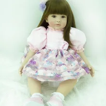 Популярные виниловые силиконовые куклы для новорожденных и малышей сопровождать Спящая реалистичные принцесса малышей Кукла Малыша высокого класса рождественские подарки на год