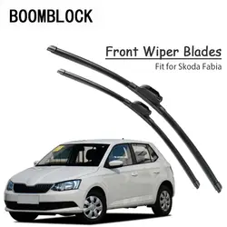 BOOMBLOCK 2 шт. резиновые щетки стеклоочистителя для автомобиля, комплект для Skoda Fabia 2018 2017 2016 2015-2000