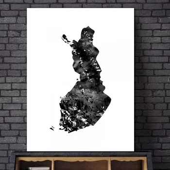 

Finland map Art Canvas Prints Wall Pictures Modern Paintings