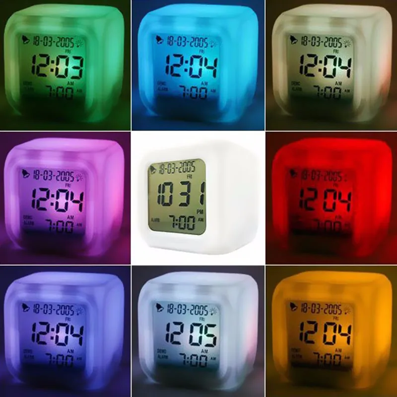 New-LED-7-Color-Glowing-Change-Digital-Alarm-Clock-LED-Watch-Glowing-Alarm-Thermometer-Clock-Cube