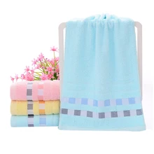 Клетчатые узоры чистые хлопчатобумажные полотенца для лица с высокими абсорбирующие полотенца для лица