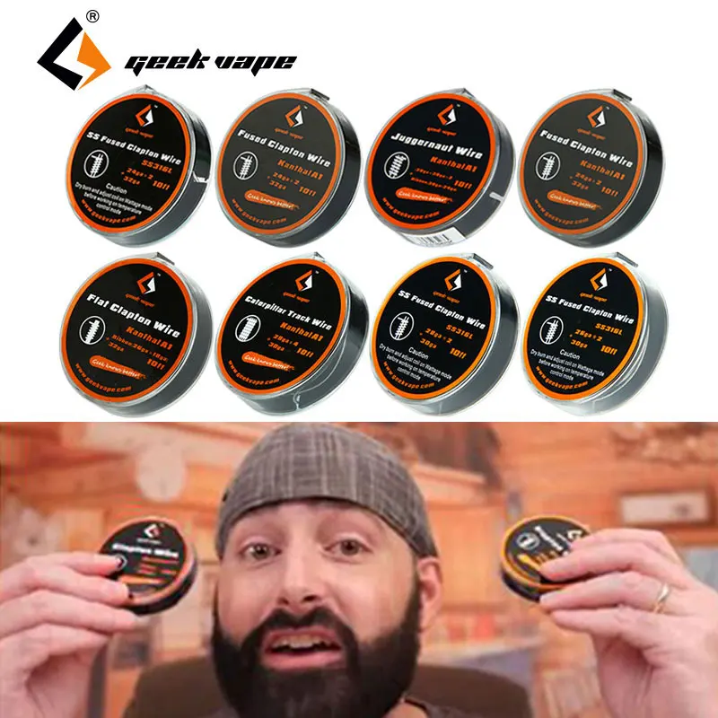 100% Оригинальные 10ft geekvape Клэптон SS316 A1 провода DIY Высокое качество Профессиональный проволока строителя Для RAD РБА катушки с 13 вариантов