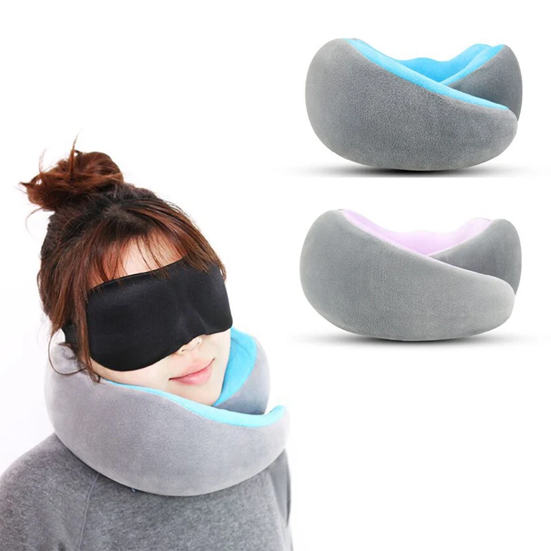 

U-Shape Travel Pillow for Airplane Inflatable Neck Pillow Travel Accessories Sleep Support Pillow Support Neck Sleepers Bedding