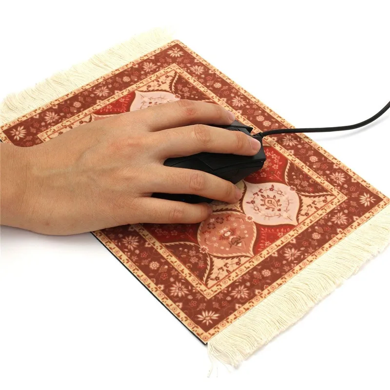 Carpet Mousepad Woven Rug Mouse Pad Rubber Mat Gaming Mouse Mat Decor