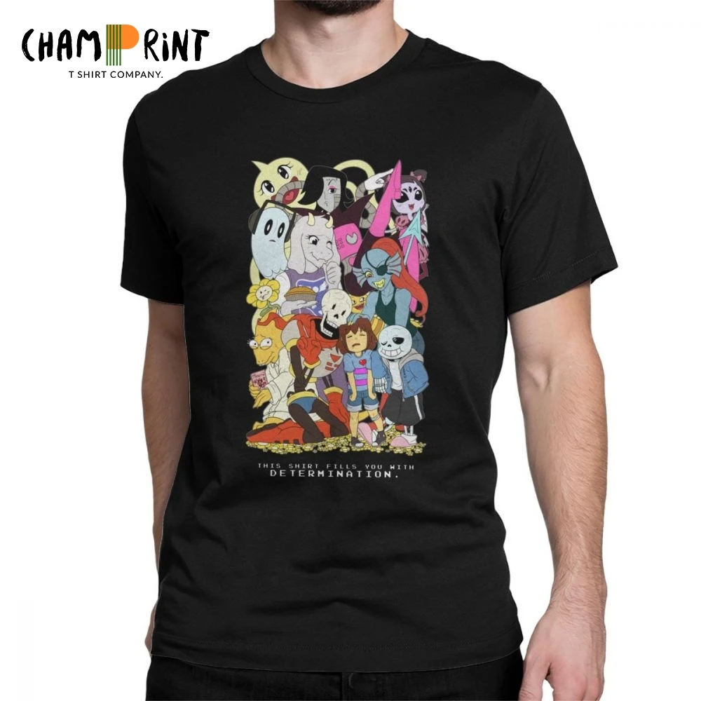 

Undertale Fashion T Shirt for Men Flowey Sans San Papyrus Mettaton Asgore Asriel Tops Summer Tees Pure Cotton Crew Neck T-Shirt