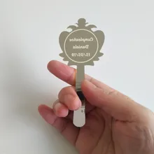 Изготовленный на заказ ручной акриловый зеркальный ярлык персонализированный детский душ или декор для вечеринки в честь Дня рождения сувениры