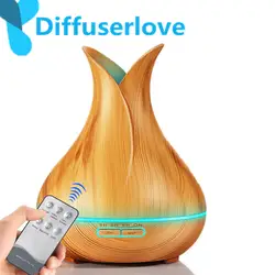 Diffuserlove 400 мл дистанционное управление увлажнитель воздуха эфирные масла диффузор древесины 7 цветов Изменение светодиодный ночник для дома