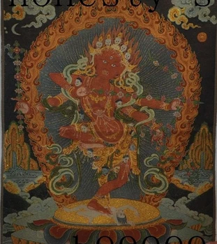 

Tibet Silk Embroidery buddhism Tangka 4 arm Exorcism god buddha Statue Thangka