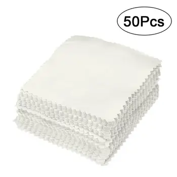 

50pcs Jewelry Cleaning Cloth Polishing Cloth for Sterling Silver Gold Platinum 8*8cm