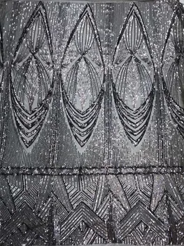 

New design sequins top quality H-19.164 french lace fabric african lace fabric with embroidery mesh tulle fabric