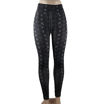 

Newly Women Quick Dry Slim Pants Sports Tire Printed High Waist Workout Fitness Leggings DO99