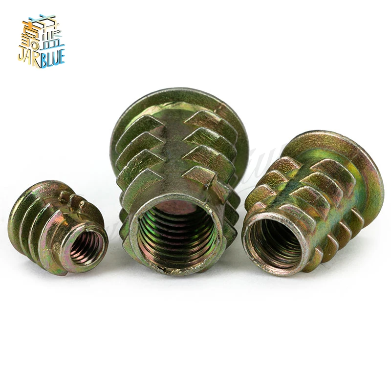 20 шт. M4/M5/M6 * 10 Искусственная деревянная вставка шипованные гайки мебельные
