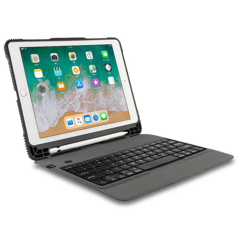 For Apple iPad 9.7 2018 Case Bluetooth Keyboard With removable Keyboard For New iPad 9.7 inch